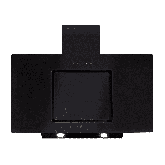 CDA EVA90BL Black Ducted/Re-Circulating Angled Extractor With Led Lighting