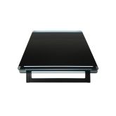 CDA EXG60BL 60cm gesture control angled black glass extractor, TC , LED lights (CHA37)