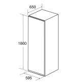 CDA FF881SC Freestanding full height fzr, energy rating: A+, 4 star rating, RD, FF