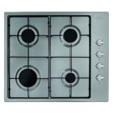 CDA HG6151SS 4 burner gas hob, enamel pan supports ,side control 