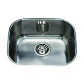 CDA KCC22SS SS undermount three-quarter bowl sink, polished finish