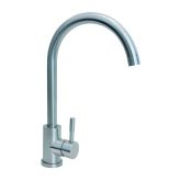 CDA TC31SS Single lever swan neck stainless steel tap, SS