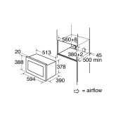 CDA VM231BL BI microwave oven/grill, LED timer,900W, black frame