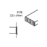 Elica 5R7R Wall Vent Rectangular Outlet