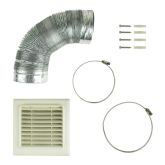 Elica DK6/1ALU Ducting Kit Round Flexi 1000mm Long Aluminium