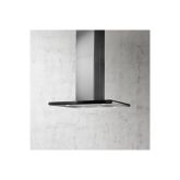 Elica GXY-ISL-LED-BLK 90Cm X 45Cm Galaxy Island Cooker Hood With Black Glass Control Panel