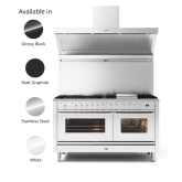 Roma 150cm Twin 90 / 60 7 Gas Burners with Frytop & Coup de Feu Matt Graphite