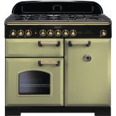 Rangemaster CDL100DFFOG/B 114770 CLASSIC DL 100 DF OLIVE GREEN BRASS