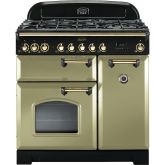 Rangemaster CDL90DFFOG/B 114630 CLASSIC DL 90 DF OLIVE GREEN BRASS