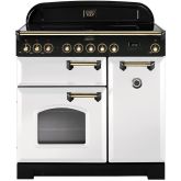 Rangemaster CDL90EIWH/B 113740 CLASSIC DL 90 IND. WHITE BRASS