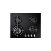 Rangemaster RMB60HPNGFGL/ 112230 60CM 4 BURNER GAS HOB BLACK GLASS
