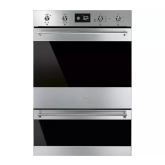 Smeg Classic DOSP6390X 59.7cm Built In Electric Double Pyrolytic Oven - Black & Stainless Steel