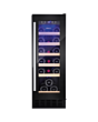 Amica AWC300BL 30 cm fs wine cooler, 19 x BS, black glass door, blue LED, RD