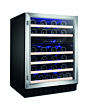 Amica AWC600SS 60cm fs wine cooler, 46x BS, SS door frame, blue LED, dual temp, RD