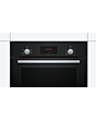 Bosch HHF113BA0B 59.4Cm Serie 2 Black Built In Electric Single Oven With 3D Hot Air, Child Lock And 