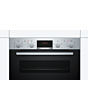 Bosch MBS533BS0B 59.4Cm Serie 4 Stainless Steel Built In Electric Double Oven With 3D Hot Air, Ecocl
