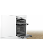 Bosch MBS533BS0B 59.4Cm Serie 4 Stainless Steel Built In Electric Double Oven With 3D Hot Air, Ecocl