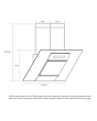 Caple SP612BK Spirit, black and black glass, touch controls, 612m3/h, W 600mm, A energy, filter CAP6