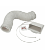 CDA AED560 125mmx 6m flexible ducting kit includes white wall outlet, 2 cable ties