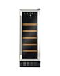 CDA FWC304SS FS/under counter 30cm wine cooler, 20 x BS, single temp zone, RD,SS 