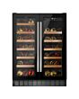 CDA FWC624BL FS/under counter wine cooler, 38 x BS, double door, dual temp, black