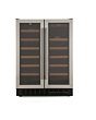 CDA FWC624SS Undercounter Double Door Wine Cooler - Stainless Steel