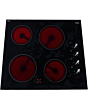 CDA HC6212FR 4-Zone Ceramic Hob Black 59.2cm