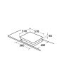 CDA HC6621FR 4 zone ceramic hob, front touch control, 9 PL