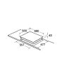 CDA HG7351SS 5 burner gas hob, cast iron pan supports , WB