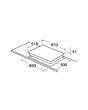 CDA HN9611FR 5 zone induction hob, 2 bridging zones and 1 individual zone