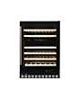 CDA WCCFO602BL FS/under counter 60cm wine cooler, 46 x BS, dual temp zone, RD,black