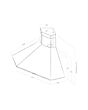 Elica ACUTA stainless steel 1000mm x 1000mm CORNER HOOD