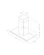 Elica GALAXY-LED-WH 80Cm Galaxy Led Stainless Steel/White Glass Chimney Cooker Hood
