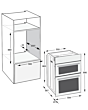 Hotpoint DIH82DIX Electric Double Oven 59.4cm Stainless Steel