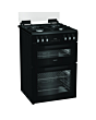 Hotpoint HDG6GDCB1 60cm Double Oven Gas Cooker Black
