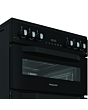 Hotpoint HDG6GDCB1 60cm Double Oven Gas Cooker Black
