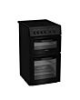 Hotpoint HTE5VCB Double Oven Electric Cooker 50cm Black