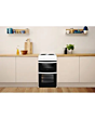 Indesit ID5E92KMW 50cm Twin Cavity Electric Solid Plate Cooker â€“ White