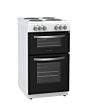 Montpellier MTCE50W Montpellier MTCE50W 50cm Twin Cavity Oven Electric Cooker with Solid Plate Hob -