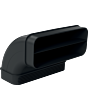 Neff Z861SB2 Flat channel 90º vertical bend (large Radius), suitable for worktop depth minimum 70cm.