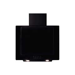 Amica AEP60BL 60cm angled extractor, 3 speeds, LED light, push button control, black glass