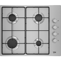 Beko CIHYG21SX 61Cm Stainless Steel Gas Hob With High Efficeny Burners