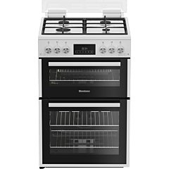 Blomberg GGRN655W  60cm Double Oven Gas Cooker with Gas Hob - White