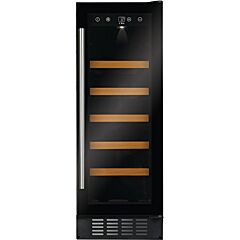 CDA FWC304BL FS/under counter 30cm wine cooler, 20 x BS, single temp zone, RD,black