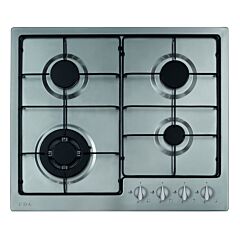 CDA HG6251SS 4 burner gas hob, enamel pan supports , front control 
