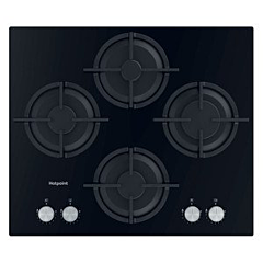 Hotpoint HGS61SBK 59cm Gas Hob - Black