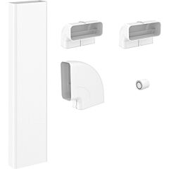 Miele DFKS FLAT DUCTING SET 2 x DFK-BV 90 (90 degree vertical bend), 1 x DFK-R 1000 (1m flat duct), 