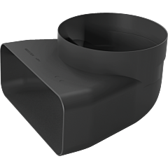 Neff Z861SI1 90° Adaptor / Converter flat to round  (Ø 150mm). Ducting component outlet size: 222 mm