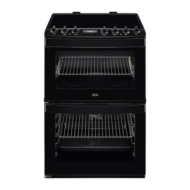 AEG CIB6743ACB 60cm Black Double Oven Electric Cooker