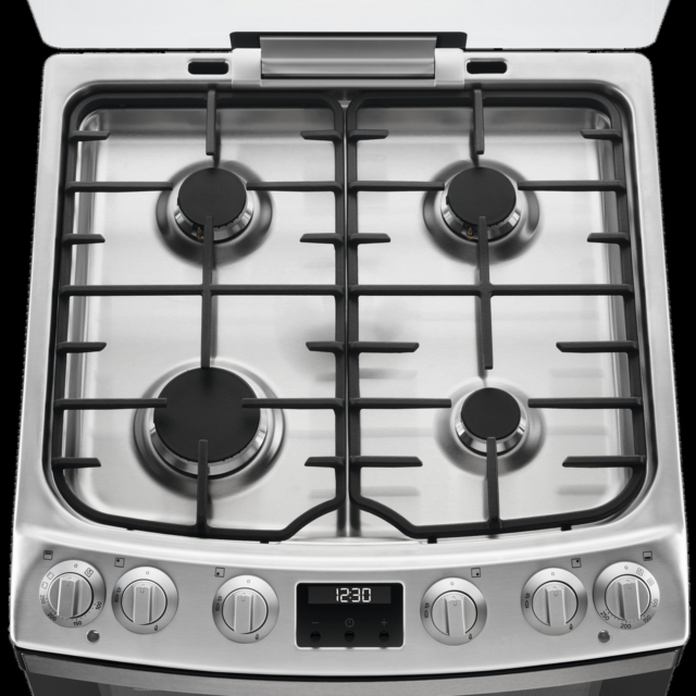 AEG CKB6541ACM 60cm Double Oven Cooker Gas Hob SS